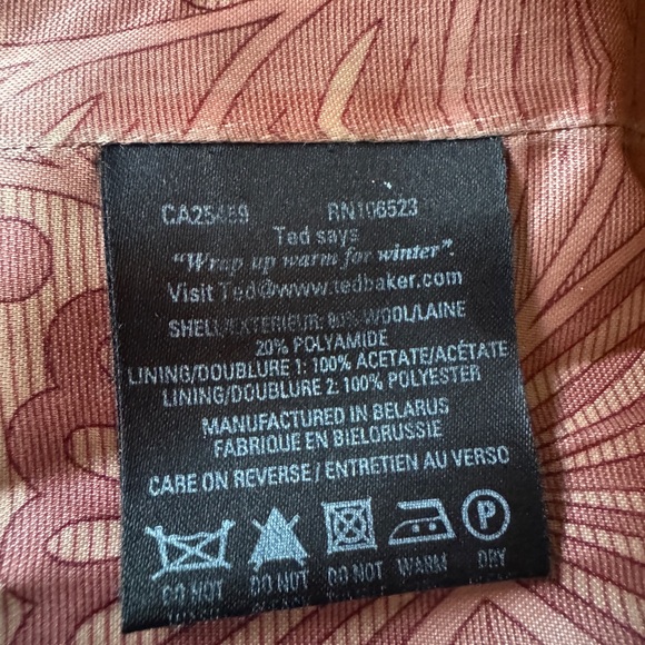 Ted Baker - Black wool trench coat size 2 - Picture 3 of 9